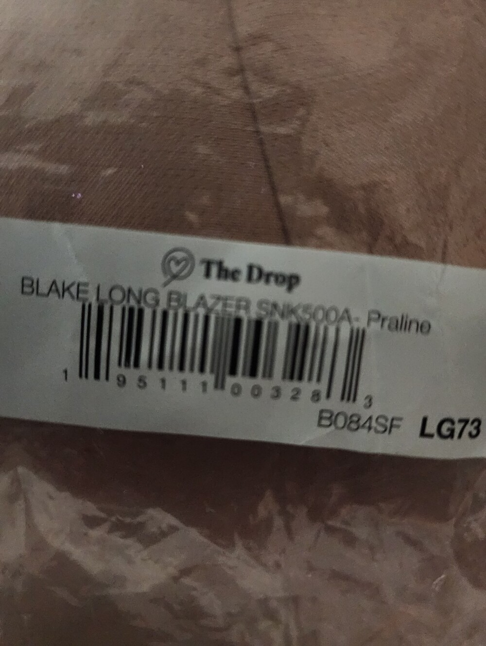 NWT The Drop Long Blake Blazer Praline XL - Picture 6 of 7